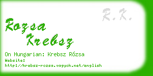 rozsa krebsz business card